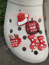 Load image into Gallery viewer, Christmas Croc Charms Clog Charm Shoe Pin Badge Xmas Charm Santa Christmas Tree Snow Snowflake Stockings Hat Present Snowman Gingerbread Hot Chocolate
