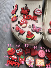 Load image into Gallery viewer, Red Charms - Lips, Lipstick, Strawberry, Watermelon, Dog Balloon, Pink Evil Eye, Rose, Red Flower, Owl, Pink Butterfly, Cheetah, Make-up
