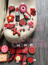 Load image into Gallery viewer, Red Charms - Lips, Lipstick, Strawberry, Watermelon, Dog Balloon, Pink Evil Eye, Rose, Red Flower, Owl, Pink Butterfly, Cheetah, Make-up
