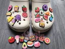 Load image into Gallery viewer, Food Charms - Avocado, Cookies, Strawberry, Macaroon, Burger, Sushi, Wrap, Cheese, Fries, Pineapple, Popcorn, Dessert
