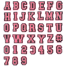 Load image into Gallery viewer, Pink Letters &amp; Numbers Charms - Initials, Names, Date, Birthday, Hashtag
